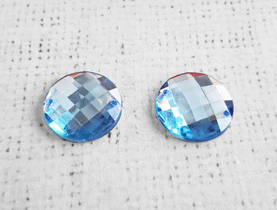 Стразы пришивные акрил, d. 2 см