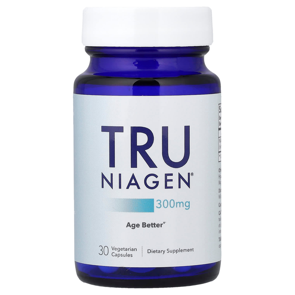 Tru Niagen, никотинамид рибозид хлорид, 300 мг, 30 вегетарианских капсул