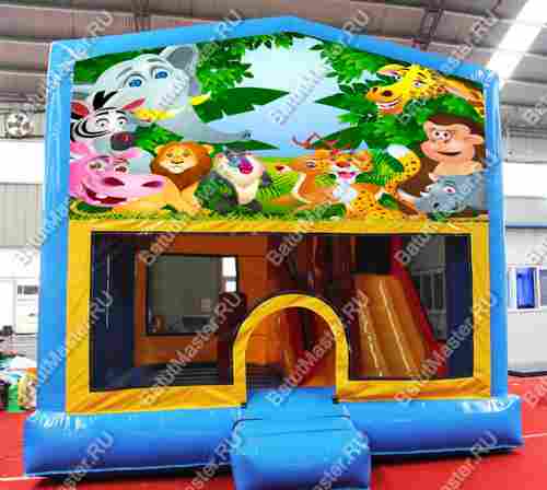 Коммерческий надувной батут "Лесные жители" 4,5*4,5*5 м