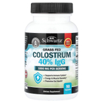 BioSchwartz, молозиво от животных травяного откорма, 40% IgG, 90 капсул (500 мг в 1 капсуле)