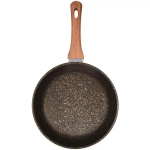 Сковорода 24*6см «Granit ultra» (black-gold) с ручкой и стекл. крышкой сгбг241а