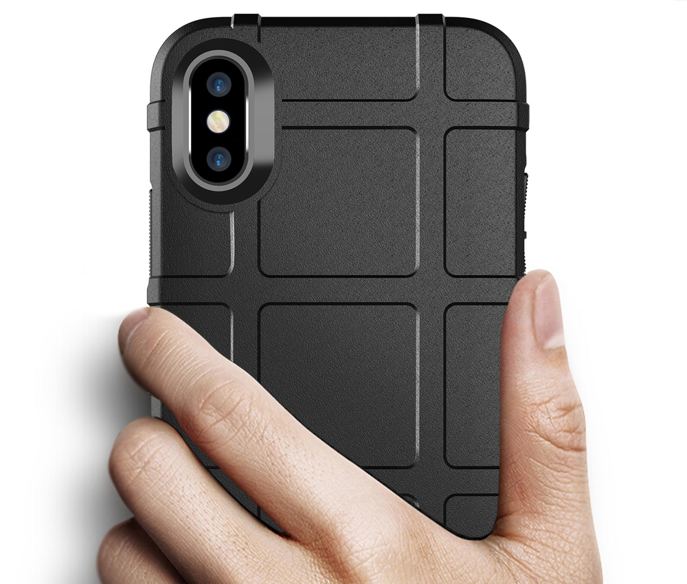 Чехол для iPhone X (XS) цвет Black (черный), серия Armor от Caseport