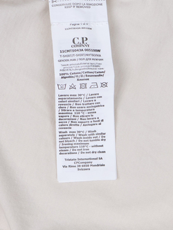 Футболка C.P. Company 30/1 Jersey Vertical Logo Milk