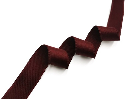 Бретелечная резинка с фестонами, Lauma, 25мм, бургунди (винный) (Арт: BR610/25-1006), м