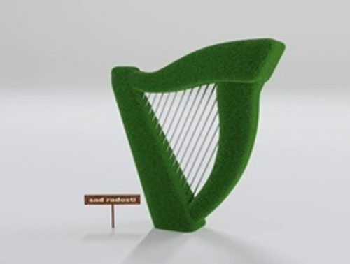 Фигура с искусственным озеленением “Арфа”