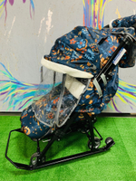 Коляска комбинированная «Ника Детям 7-5» принт: цветочный темный (арт. НД7-5/3)