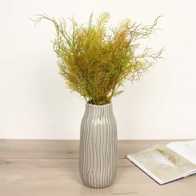 Ваза керамическая «Валенсия» 13*30см оливковая