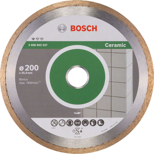 Алмазный отрезной круг по керамике Bosch Standard for Ceramic 200-25,4 2608602537