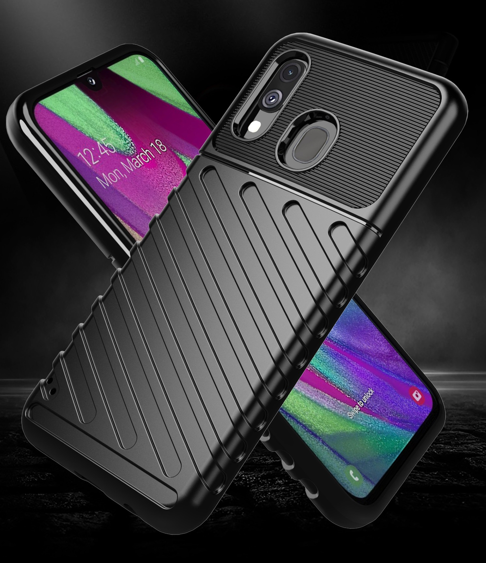 Чехол для Samsung Galaxy A40 цвет Black (черный), серия Onyx от Caseport