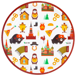 Тарелка Русский Стиль 23см 6шт