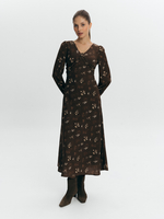 Платье-миди в цветочный принт