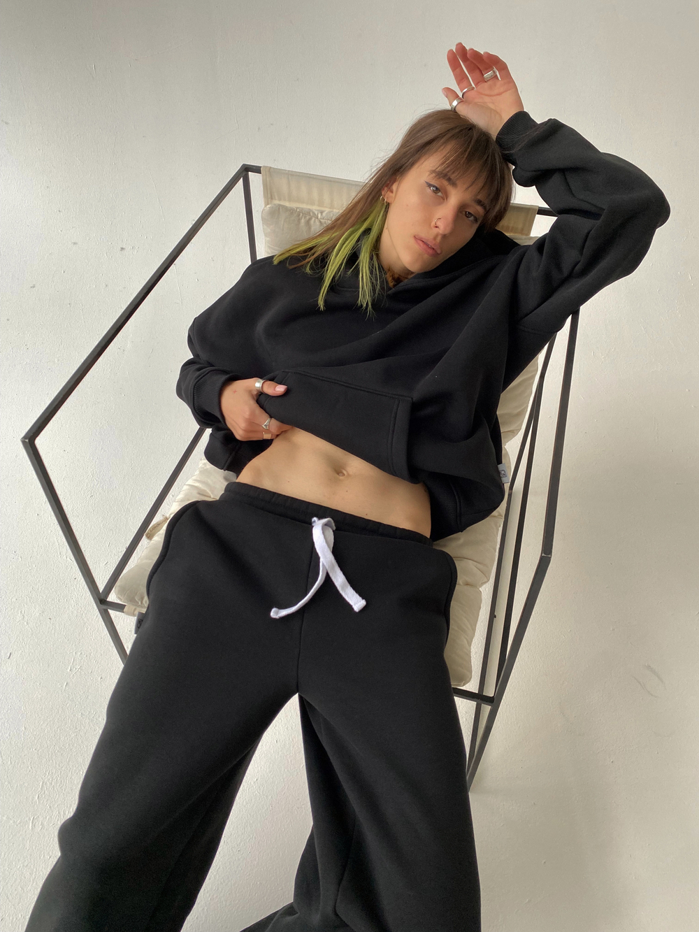 Wide Sweatpants Black