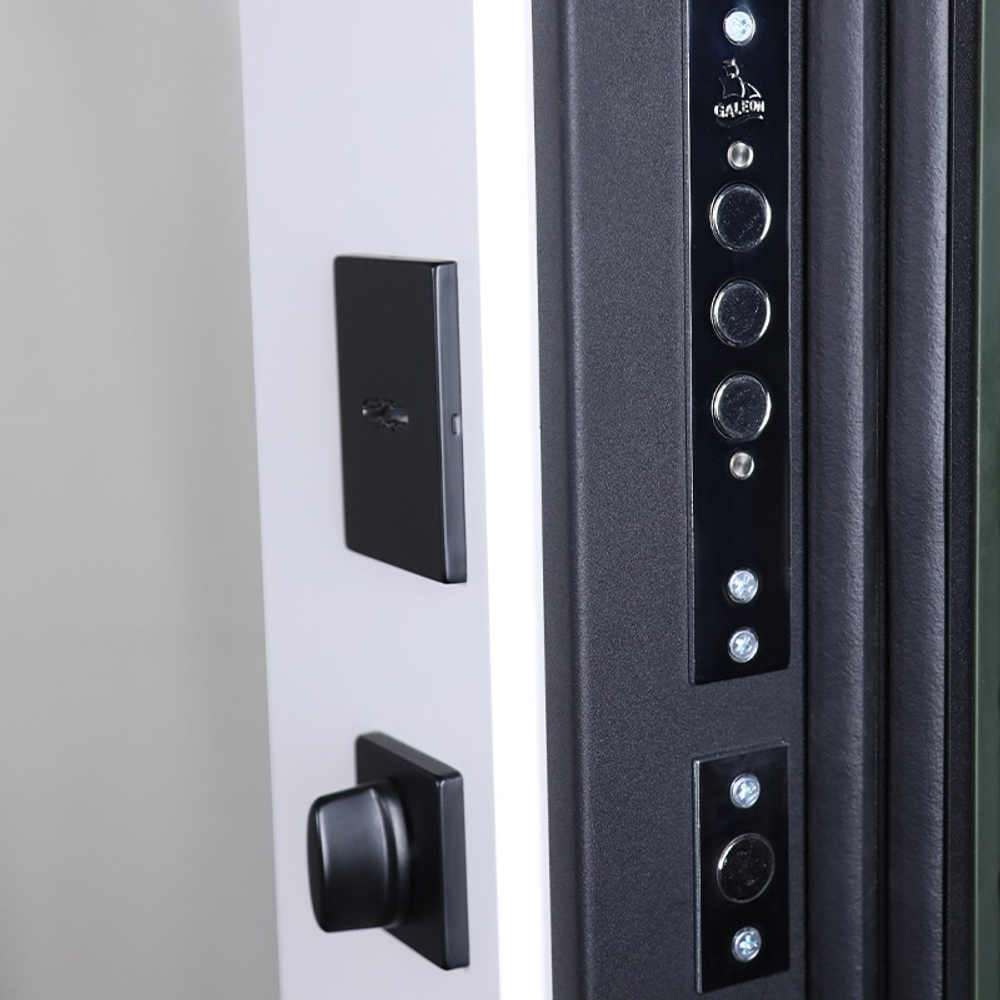 Стальная дверь «Vertu» с зеркалом (адаптивная замковая часть).