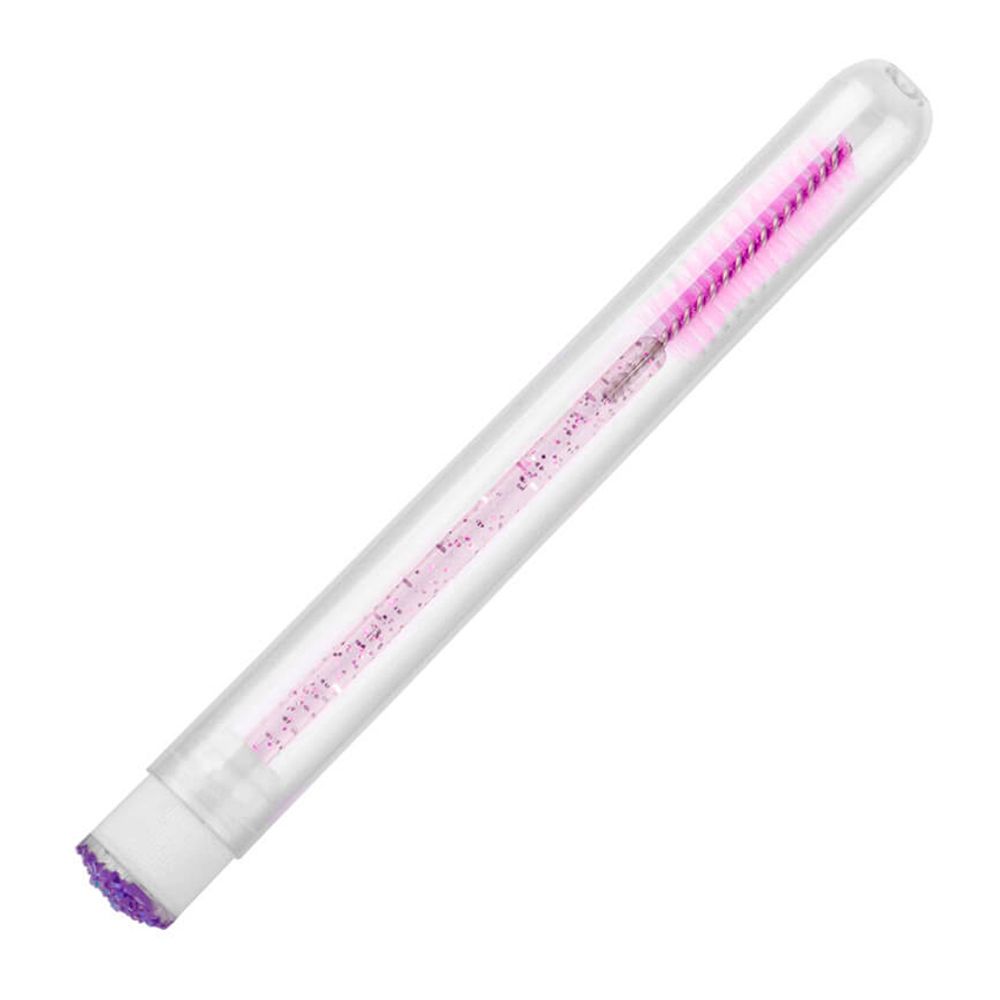 Щеточка для бровей и ресниц в колбе, 1 шт, цвет фиолетовый