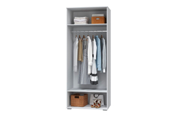 ШАРЛИЗ-спальня Шкаф 2дв. для платья и белья (б/зеркала) (ш902*г578*в2213мм), Белый снег