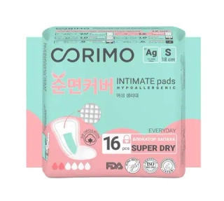 Прокладки женские гигиенические ежедневные CORIMO Intimate Pads S 16 шт