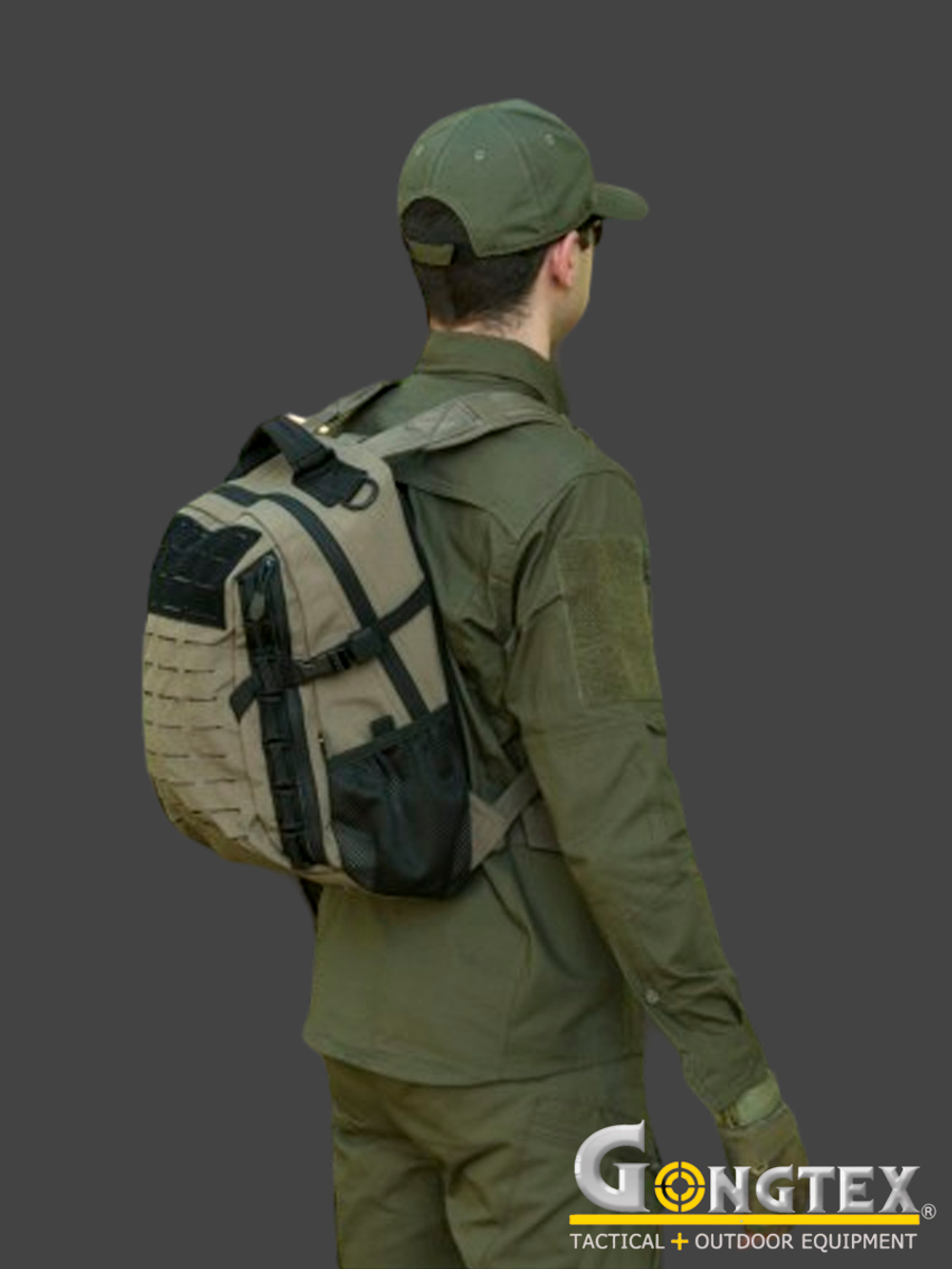 Рюкзак тактический Gongtex Ghost Color Backpack, 22,5 л (GB0442). Олива/Чёрный