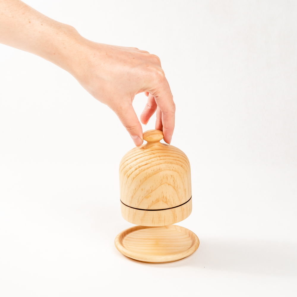 Масленка из дерева Сибирский Кедр для сливочного масла MS9