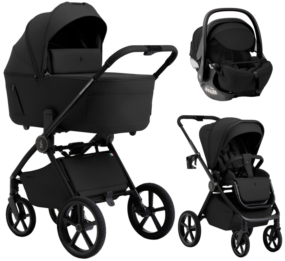 Коляска 3 в 1 Sweet Baby SBL Elegante Therma Colore + автокресло Premier Black Black