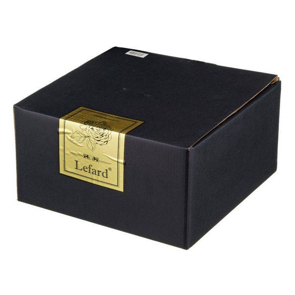 ТОРТОВНИЦА НА НОЖКЕ "LEFARD GOLD GLASS" ДИАМЕТР=27 СМ. ВЫСОТА=10 СМ. (КОР=6ШТ.)