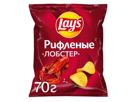 Чипсы LAYS РИФЛЕНЫЕ ЛОБСТЕР 70 гр