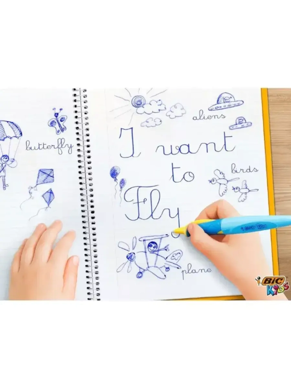 Ручка шариковая Kids Twist, 1 мм, синяя, 2 шт