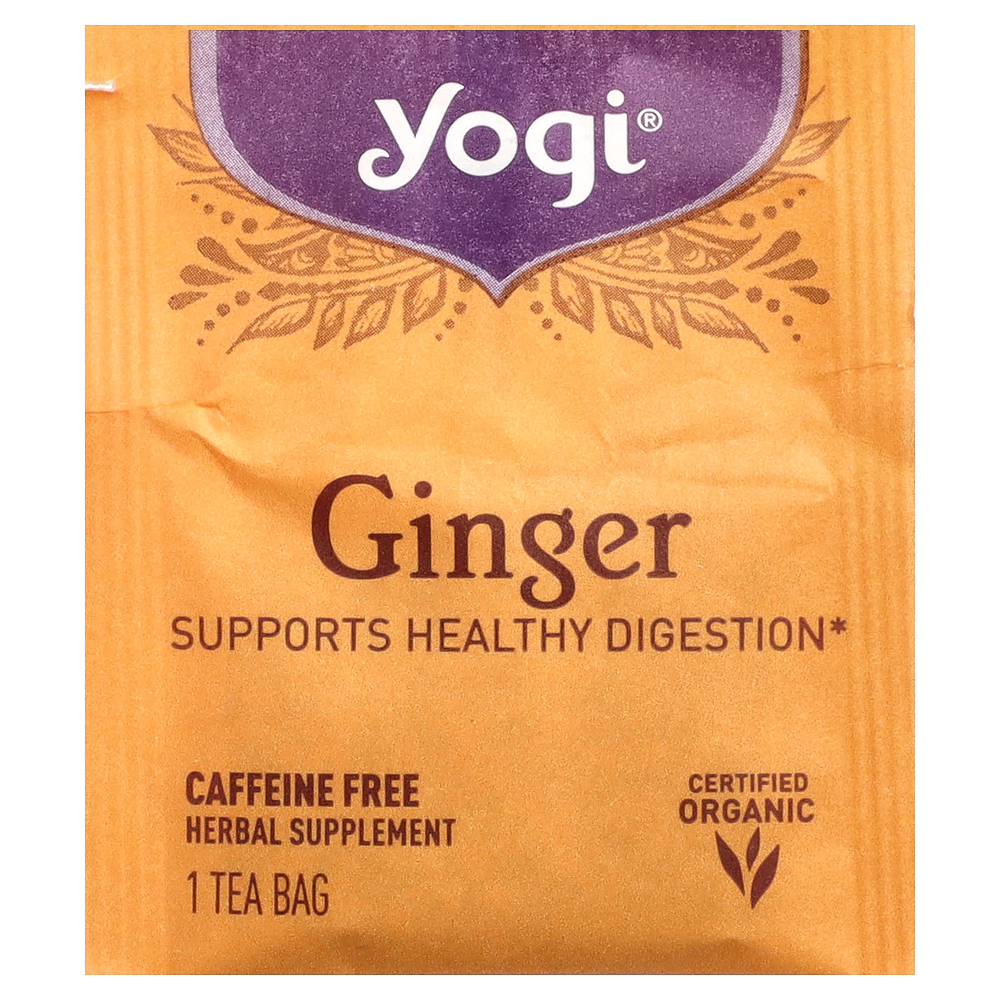 Yogi Tea, имбирь, без кофеина, 16 чайных пакетиков, 32 г (1,12 унции)