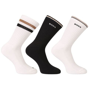Теннисные носки BOSS Ribbed Iconic 3P - white/black