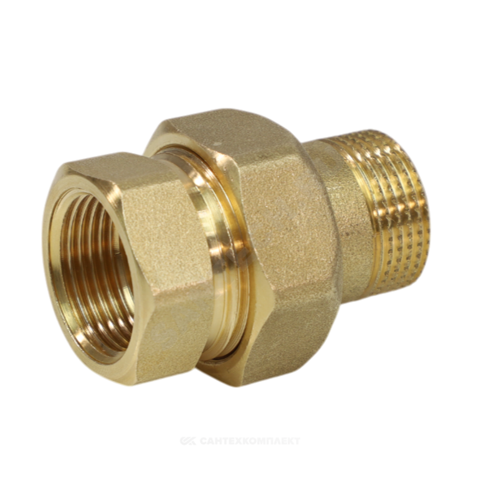Соединитель латунь американка Ду 25 (1") прямой ВР/НР R18 Giacomini R18Y005