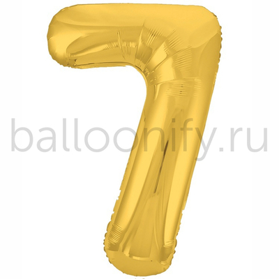 Шар ЦИФРА 7 Металлик Gold 40" 102 см
