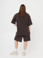 Бермуды трикотажные женские Over, шоколад