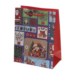 GAEM Пакет подарочный S (бумага 210г/м2, блок 12шт), L18 W10 H23 см, 4в.