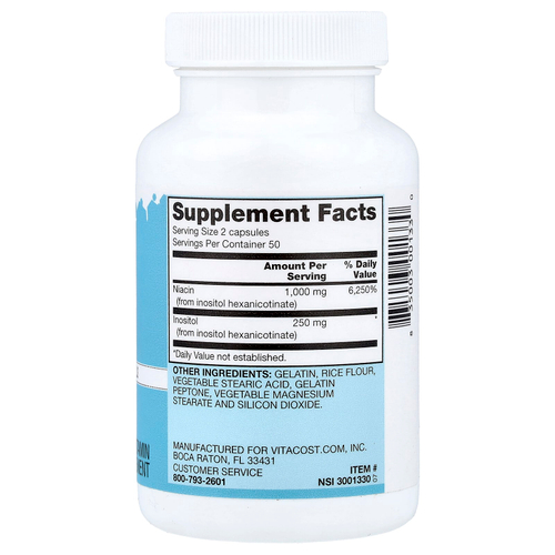 Vitacost, Niacin, Non-Flushing, 100 Capsules