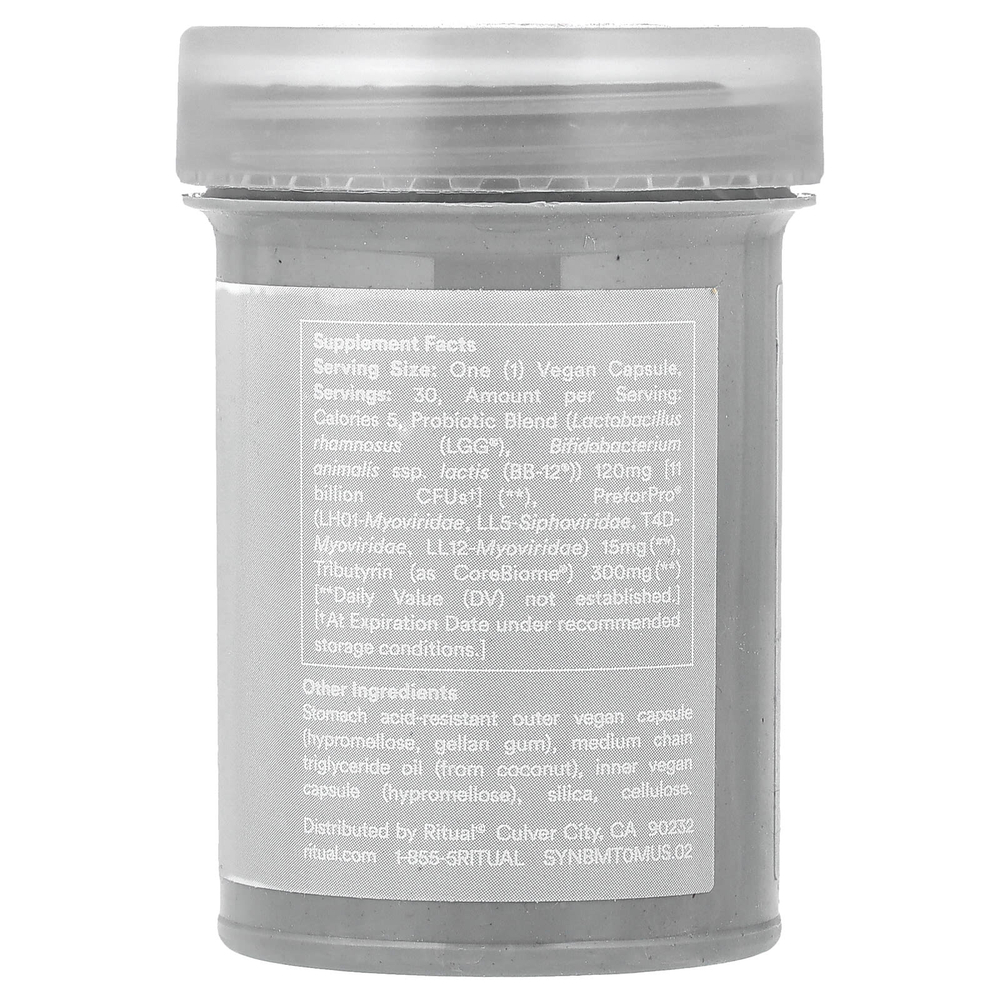 Ritual, Synbiotic+®, мята, 30 растительных капсул