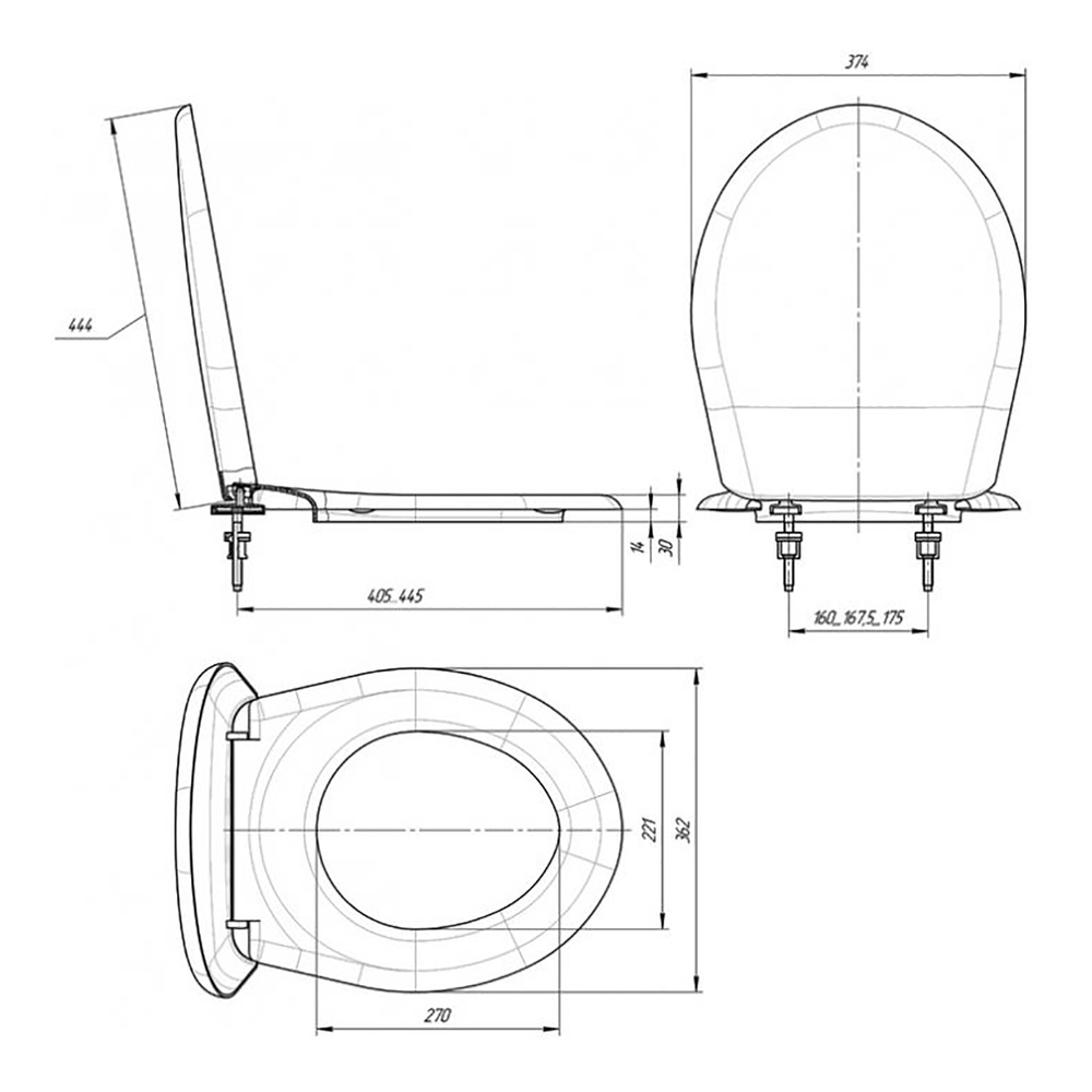 Сиденье для унитаза "Универсал" ИНКОЭР