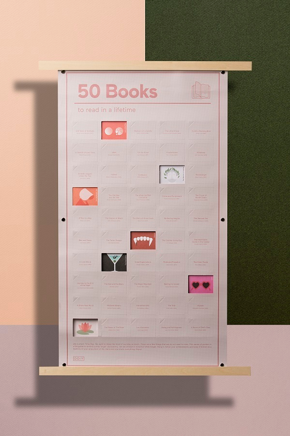 Постер «50 книг, которые нужно прочитать в жизни»