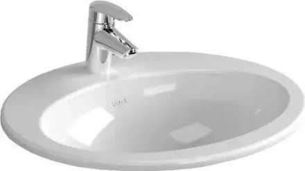 Раковина встраиваемая сверху Vitra 5467B003-0001 S20 48х43 овальная