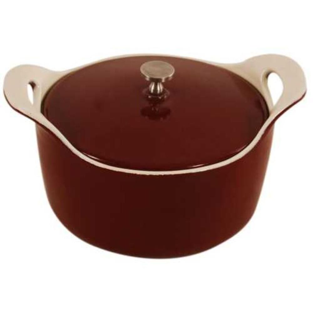 Кастрюля для подачи 14 см h7 см 700 мл круглая с крышкой эмаль  . P.L. Proff Cuisine