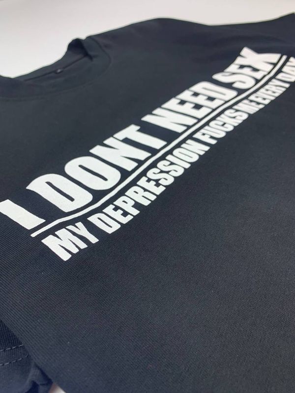 Футболка Hate&Pain Depression черная - фото 3