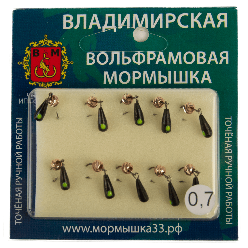 Мормышка Владимирская "Капля-Дипломат" (3мм, 0.7гр)