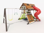 Детская площадка премиум с горкой трубой