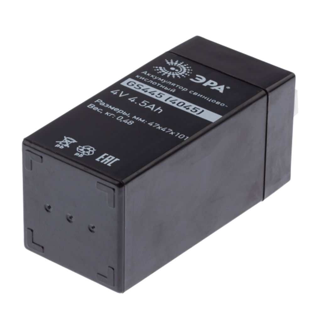 Аккумуляторы свинцово-кислотные ЭРА GS445 4V 4,5Ah | Аккумуляторы