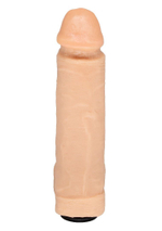 Насадка-фаллос для трусиков с плугом - 19,5 см. (Цвет: телесный)