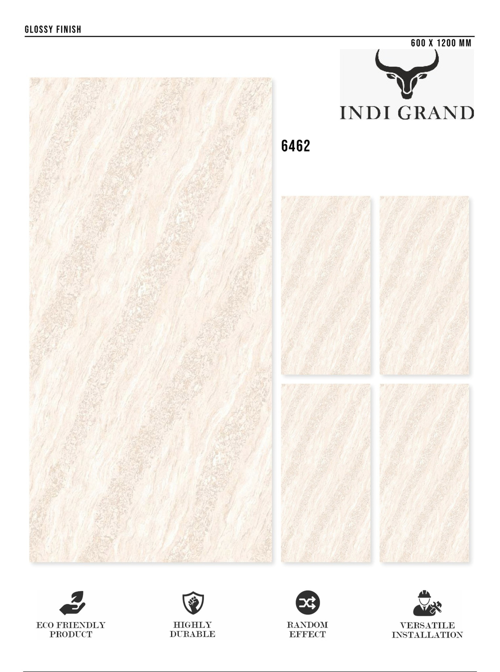 Керамогранит glossy №5, 60х120, 6462
