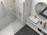 Душевое ограждение Vincea Walk-In VSW-1HS800CLG 80 стекло прозрачное/профиль брашированное золото