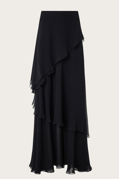 ЮБКА ИЗ ЧЕРНОГО ШЕЛКА