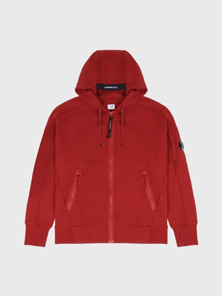 Худи на молнии C.P. Company Diagonal Raised Fleece Ketchup