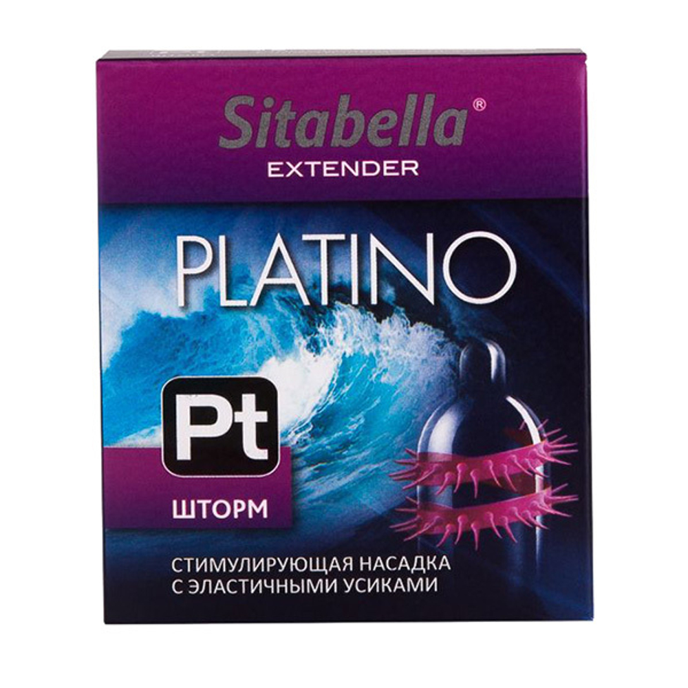 Стимулирующая насадка со спиралью из усиков Шторм Sitabella Platino 1420