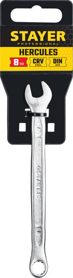 STAYER HERCULES, 8 мм, комбинированный гаечный ключ, Professional (27081-08)