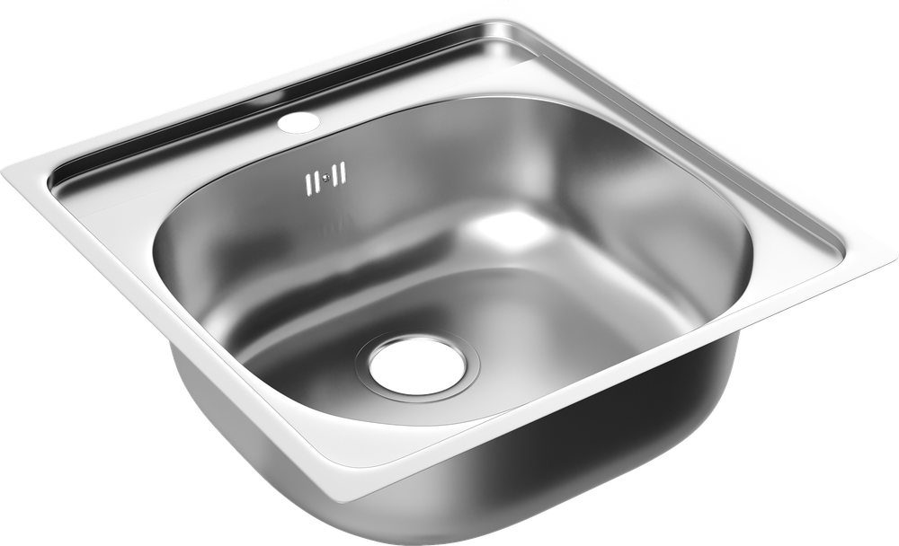 Комплект Мойка Domaci Равенна Ssik DCL 480*480 (6) TG + Смеситель MEGA Snow MG-SH03, хром